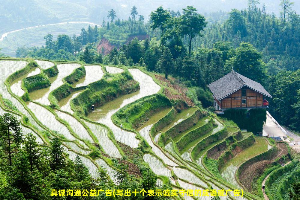 真诚沟通公益广告(写出十个表示诚实守信的成语或广告)